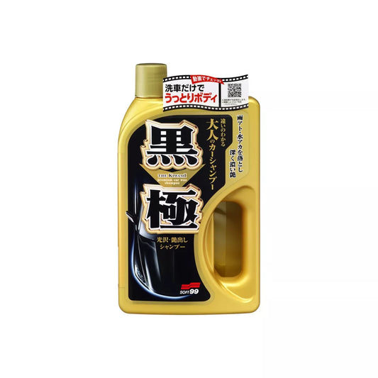 Soft99 Extreme Gloss The Kiwami Shampoo Dark Flasche mit Schwamm für dunkle Autolacke