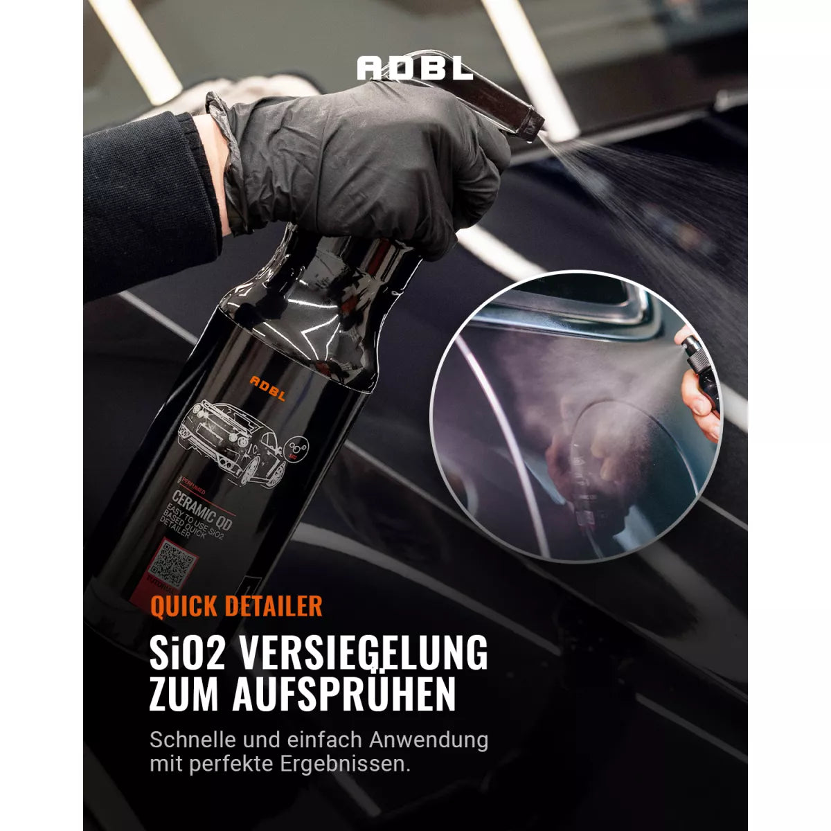 ADBL Ceramic QD Quick Detailer Flasche mit SiO₂-Technologie