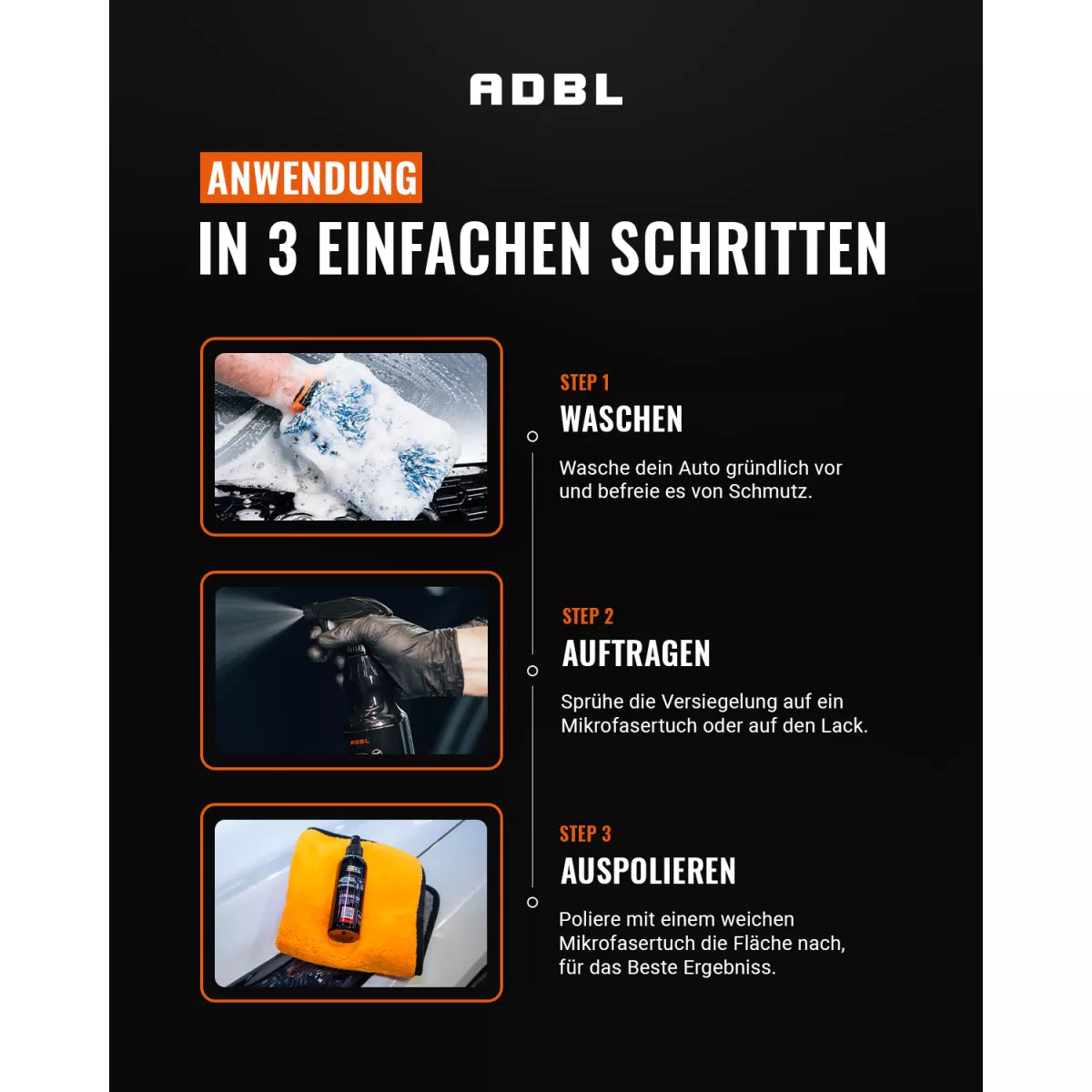 ADBL Ceramic QD Quick Detailer Flasche mit SiO₂-Technologie