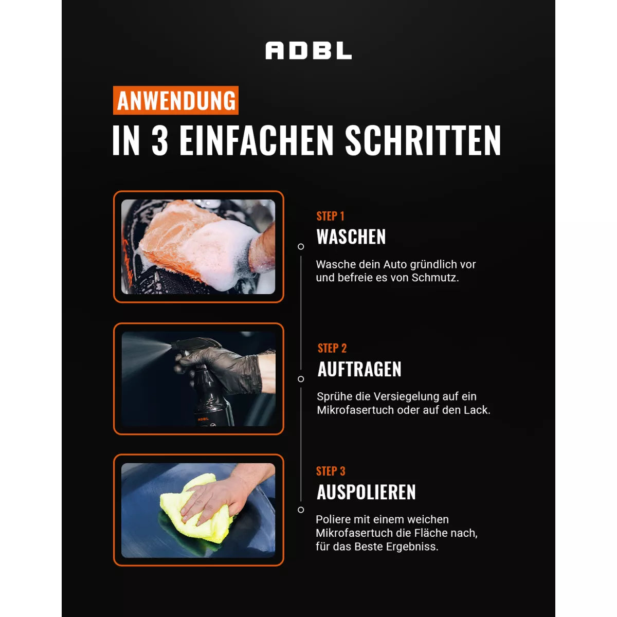 ADBL QD1 Flasche mit hochkonzentrierter Quick Detailer Formel