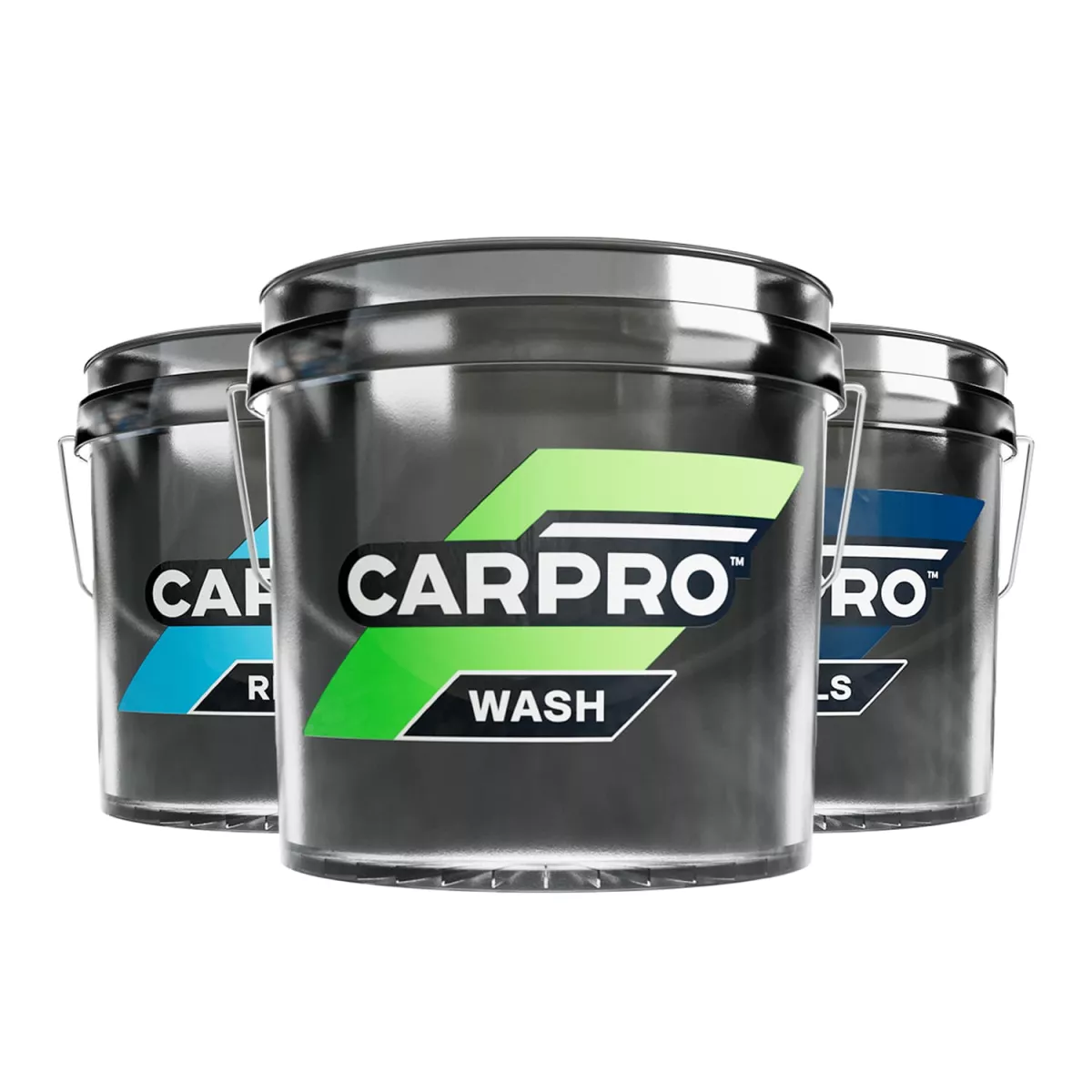 CarPro Motiv-Aufkleberset Rinse Wash Wheels, bunt/transparent