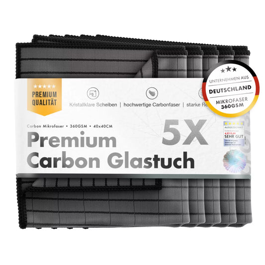 Fünfteiliges Carbon Fiber Glass Towel Set von ChemicalWorkz