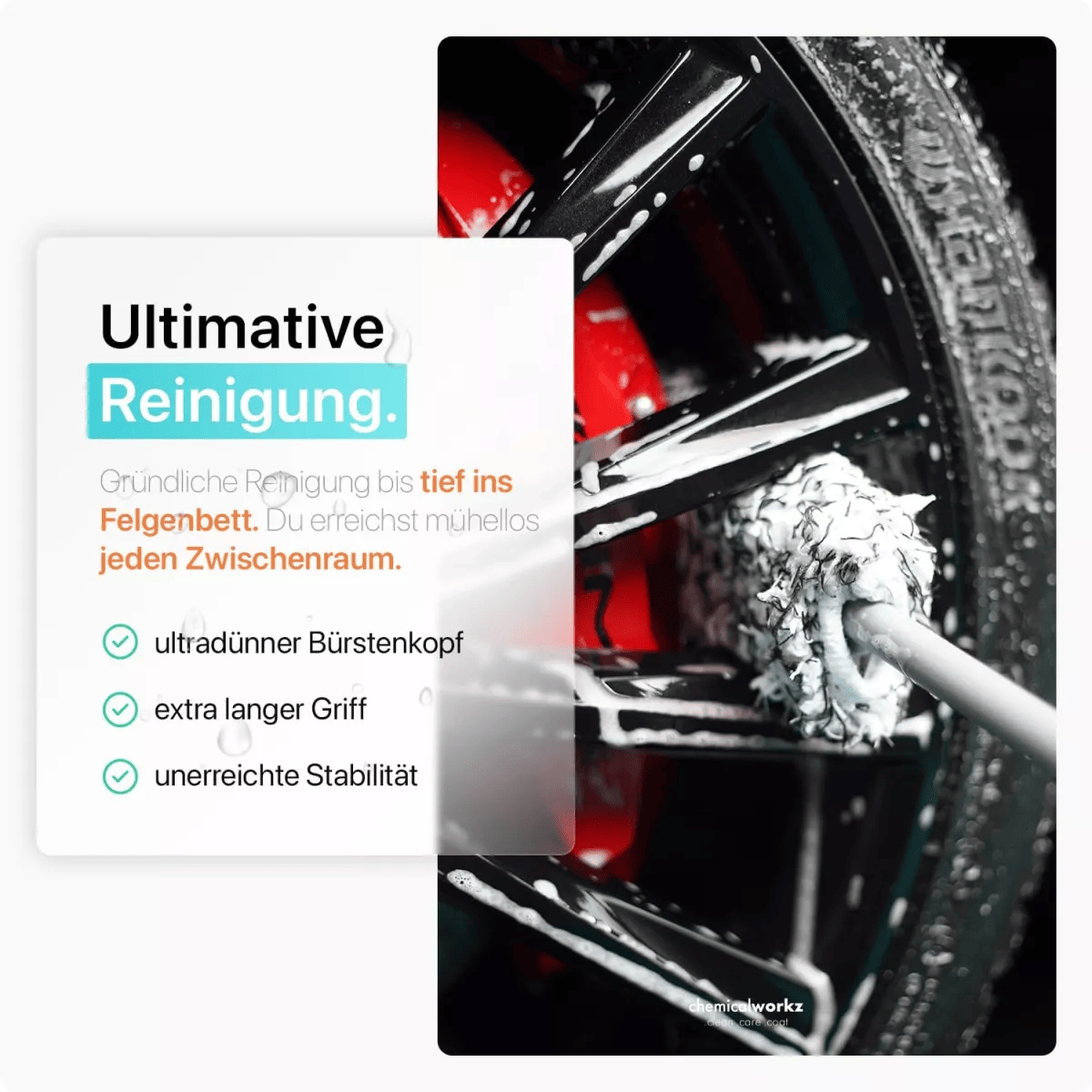 chemicalworkz Flat Wheel Brush Cover Small Mikrofaser Wechselbezug