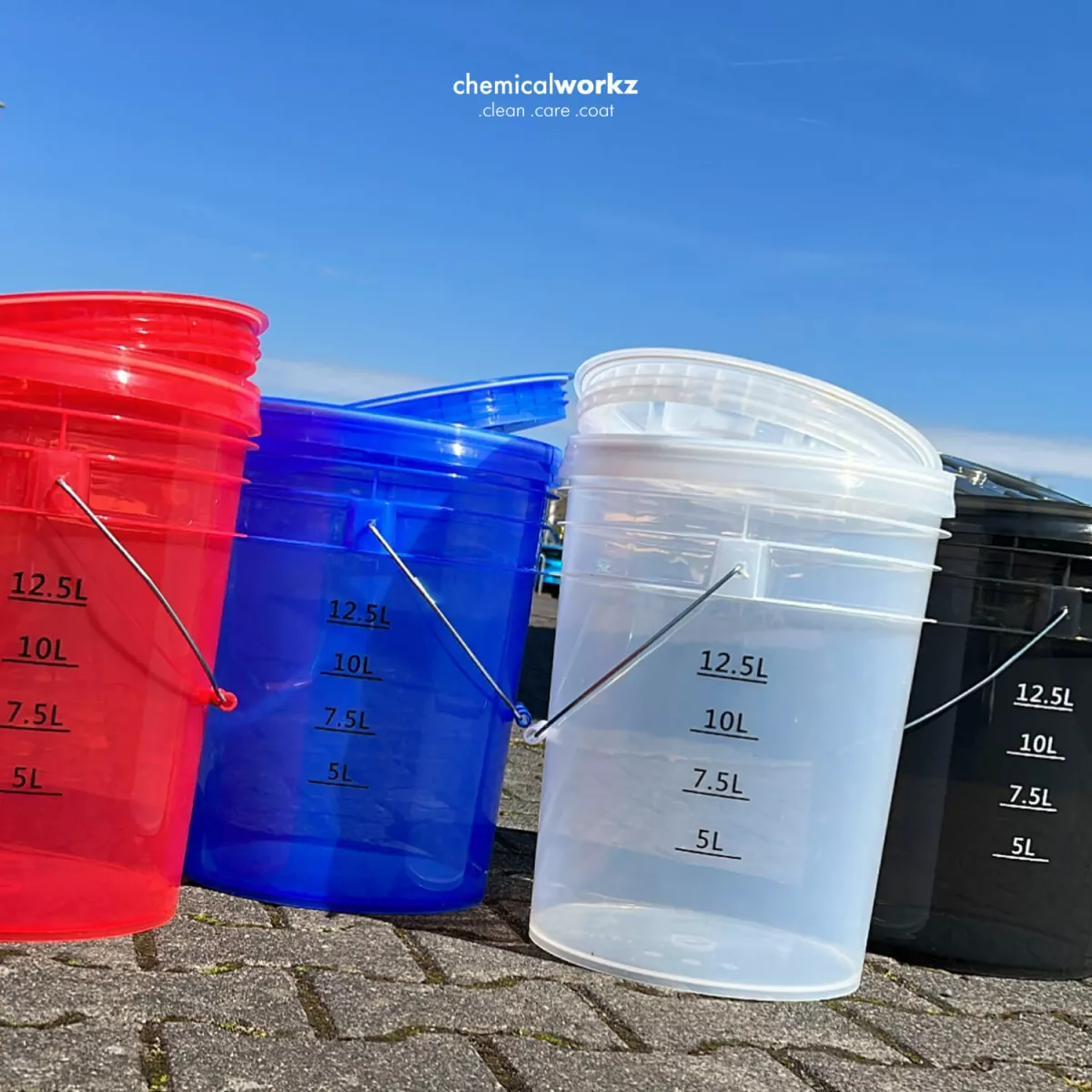 chemicalworkz Performance Bucket Lid Wascheimerdeckel Rot Transparent