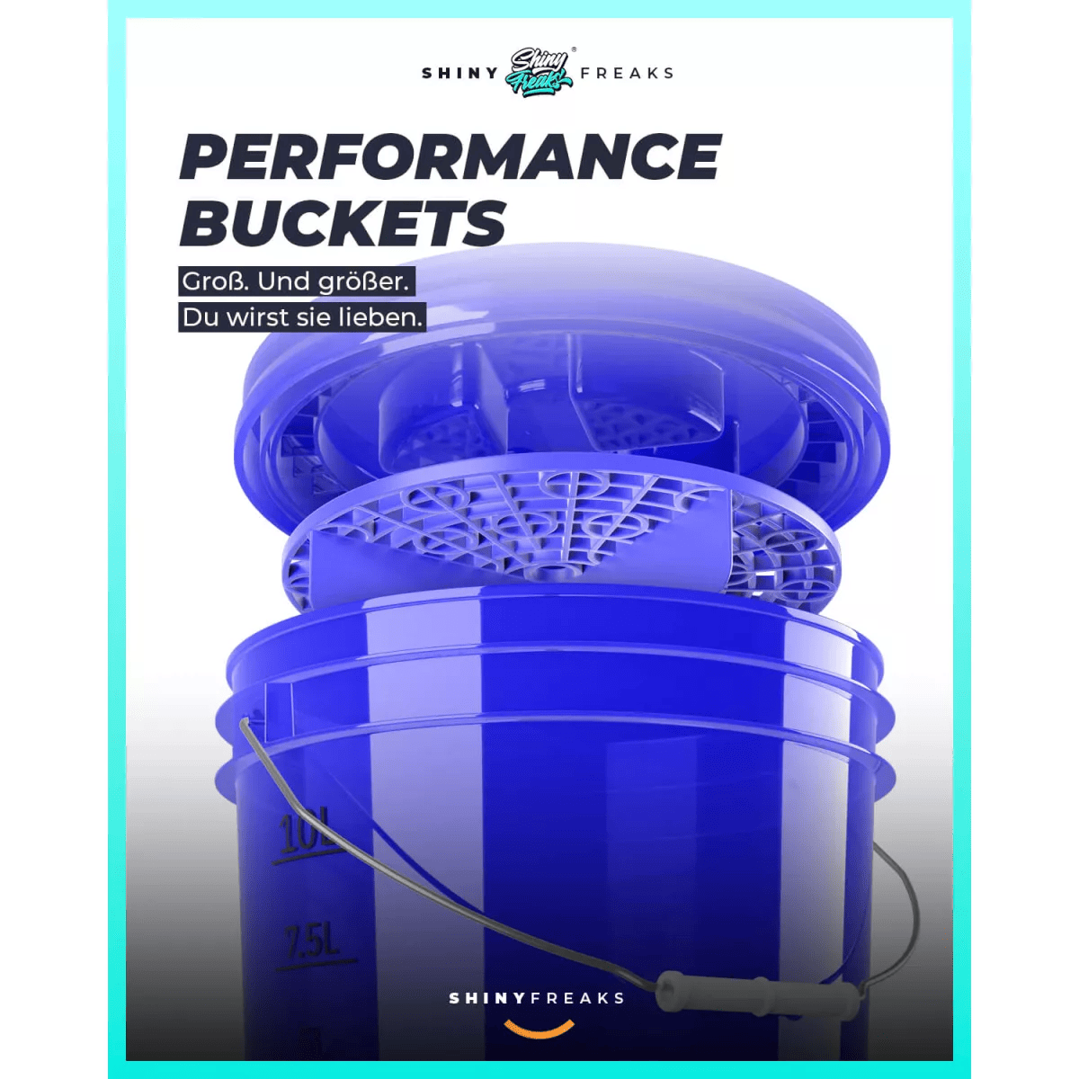 chemicalworkz Performance Buckets Wascheimer 3,5GAL Blau Transparent