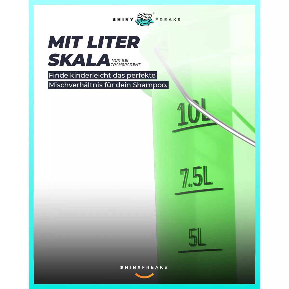 chemicalworkz Performance Buckets Wascheimer 3,5GAL Grün Transparent