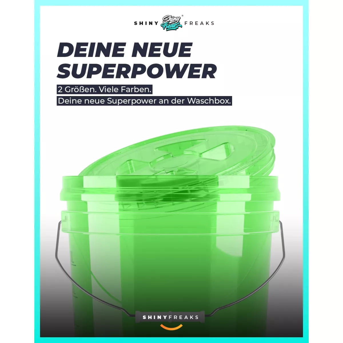 chemicalworkz Performance Buckets Wascheimer 3,5GAL Grün Transparent