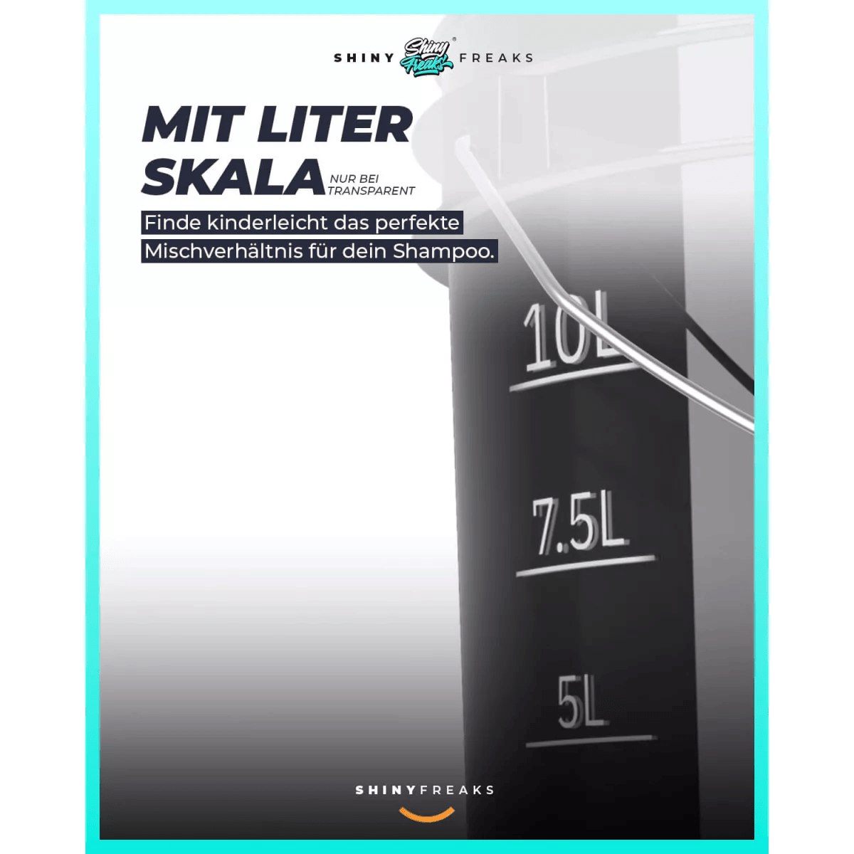 chemicalworkz Performance Buckets Wascheimer 3,5GAL Schwarz Transparent