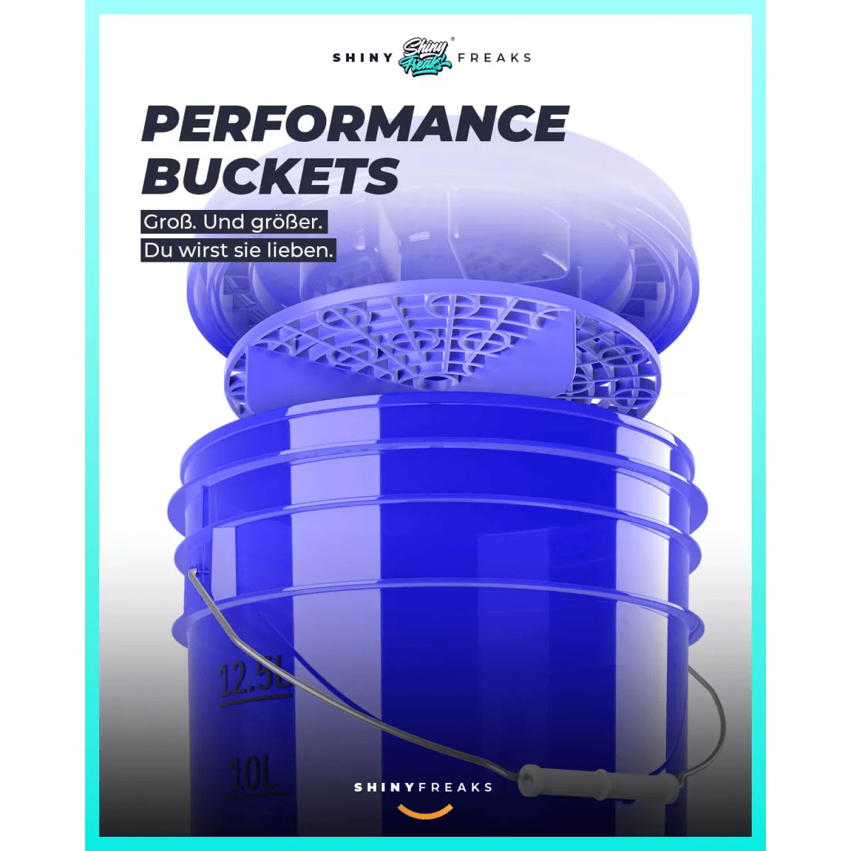chemicalworkz Performance Buckets Wascheimer 5GAL Blau Transparent