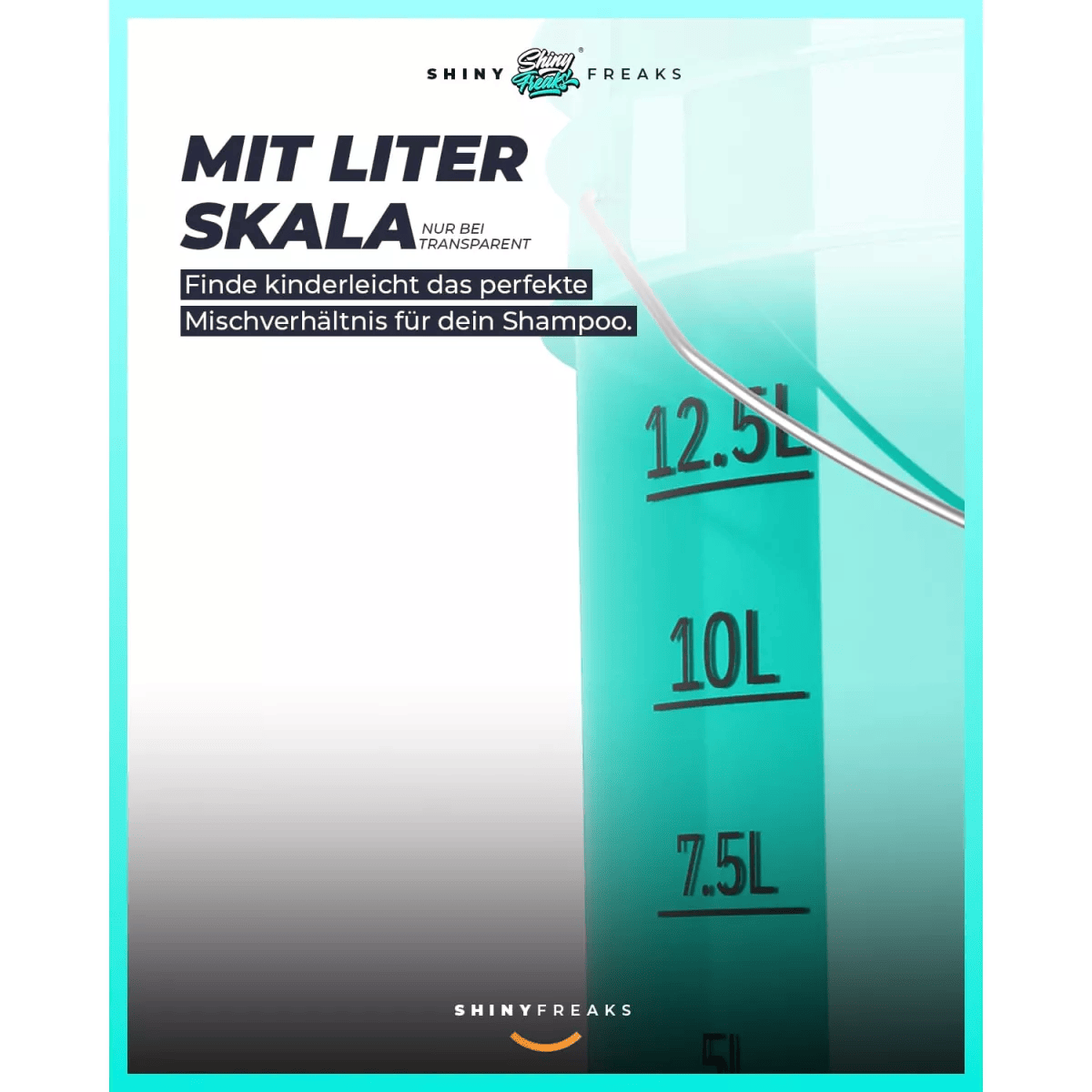 chemicalworkz Performance Buckets Wascheimer 5GAL Türkis Transparent