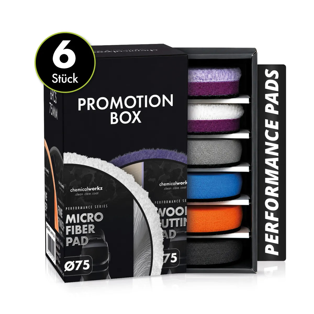 chemicalworkz Performance Pads Promotion Box 75 mm 6-teilig