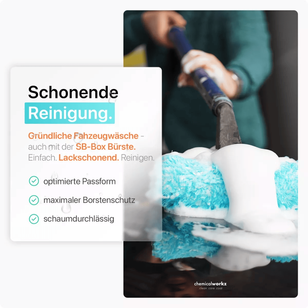 chemicalworkz Wash Brush Cover V2 1400GSM Türkis 17×25cm