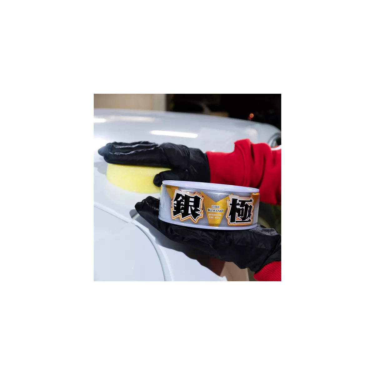 Extreme Gloss "The Kiwami" Autowachs-Dose mit Schwamm – Hochglanz und Schutz für helle Fahrzeuglacke