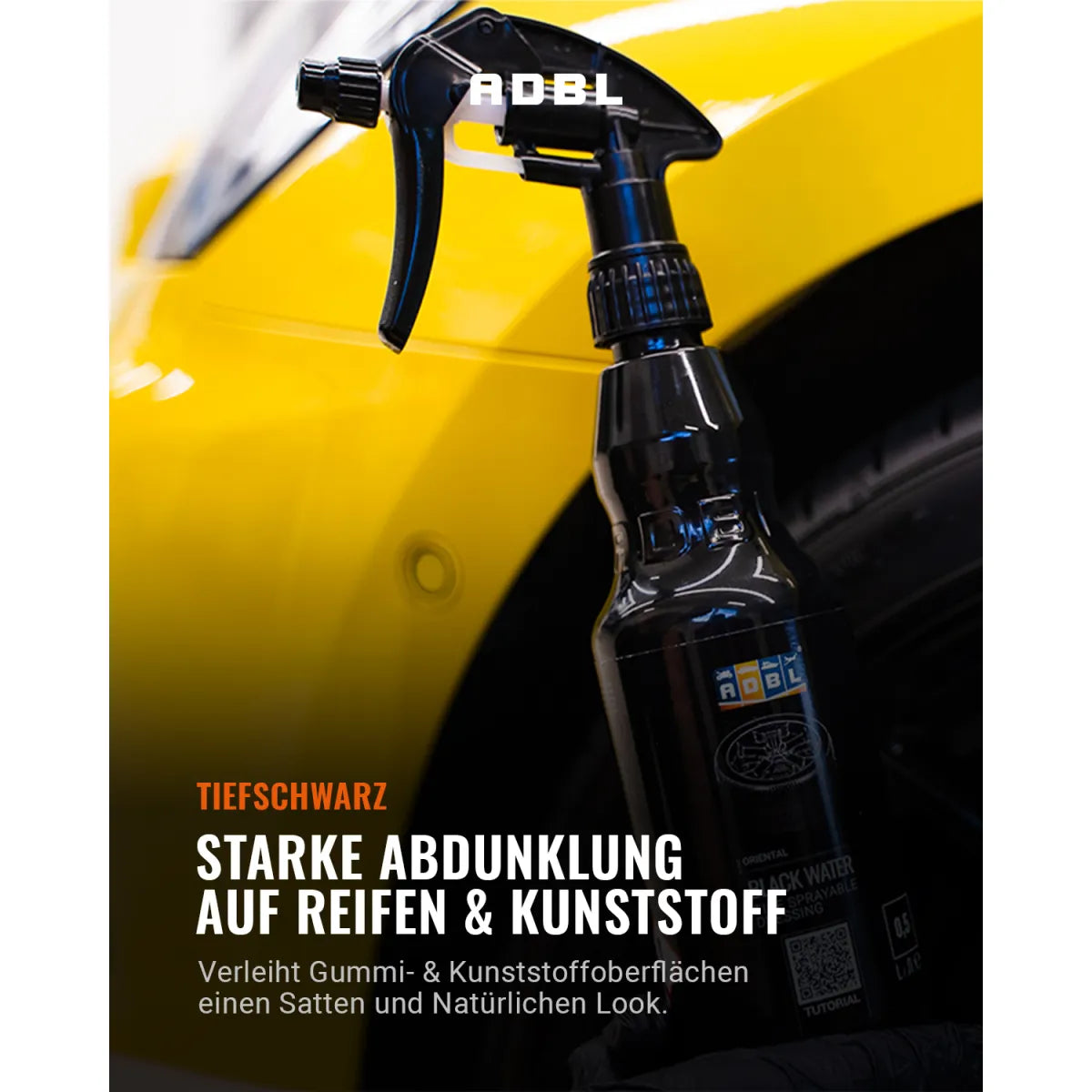 ADBL Black Water Reifenpflege mit hydrophobem Schutz 1L