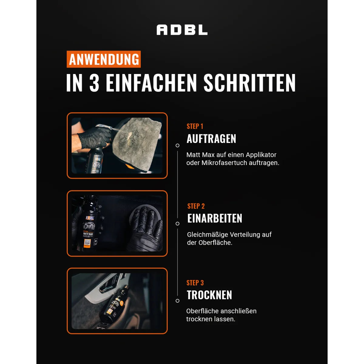 ADBL Interior Matt MAX Kunststoffpflege mit Canyon Trigger 1L