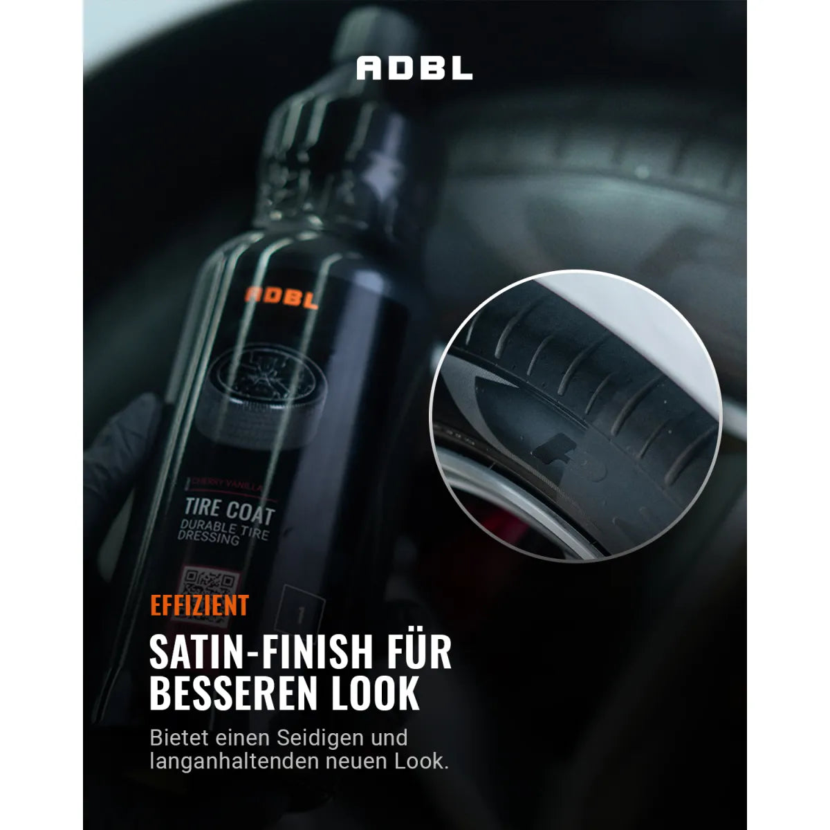 ADBL Tire Coat 1L hydrophobe Reifenpflege für schwarze Reifen