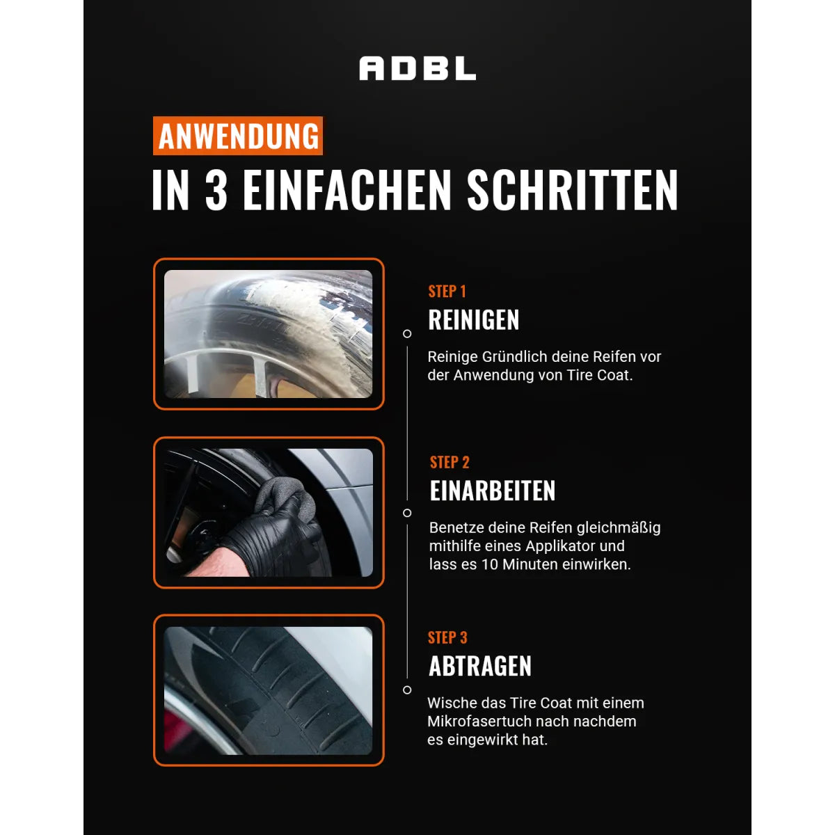 ADBL Tire Coat Reifenversiegelung für langanhaltenden Reifenschutz