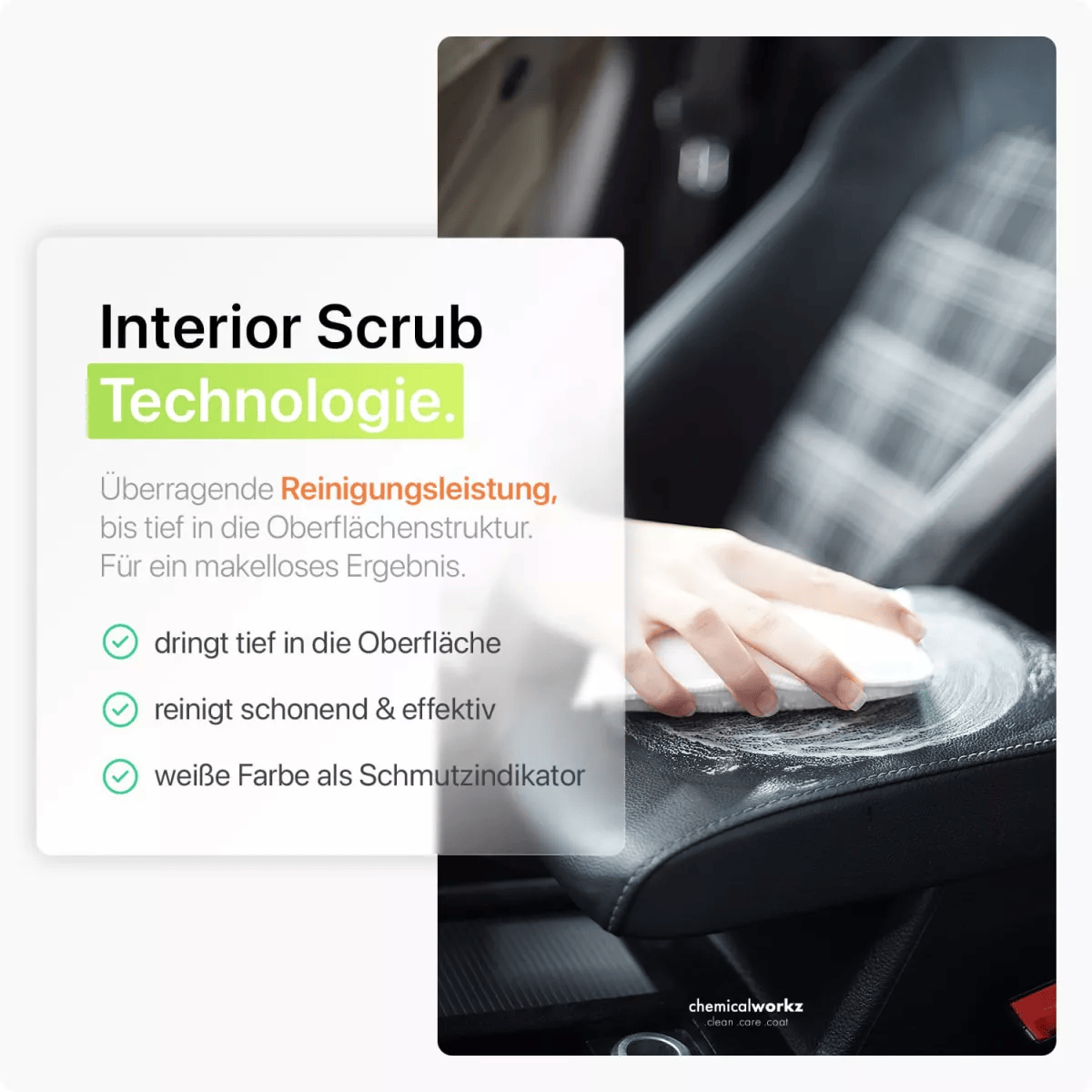 chemicalworkz Interior Cleaning Scrub Pad V2 3er Set