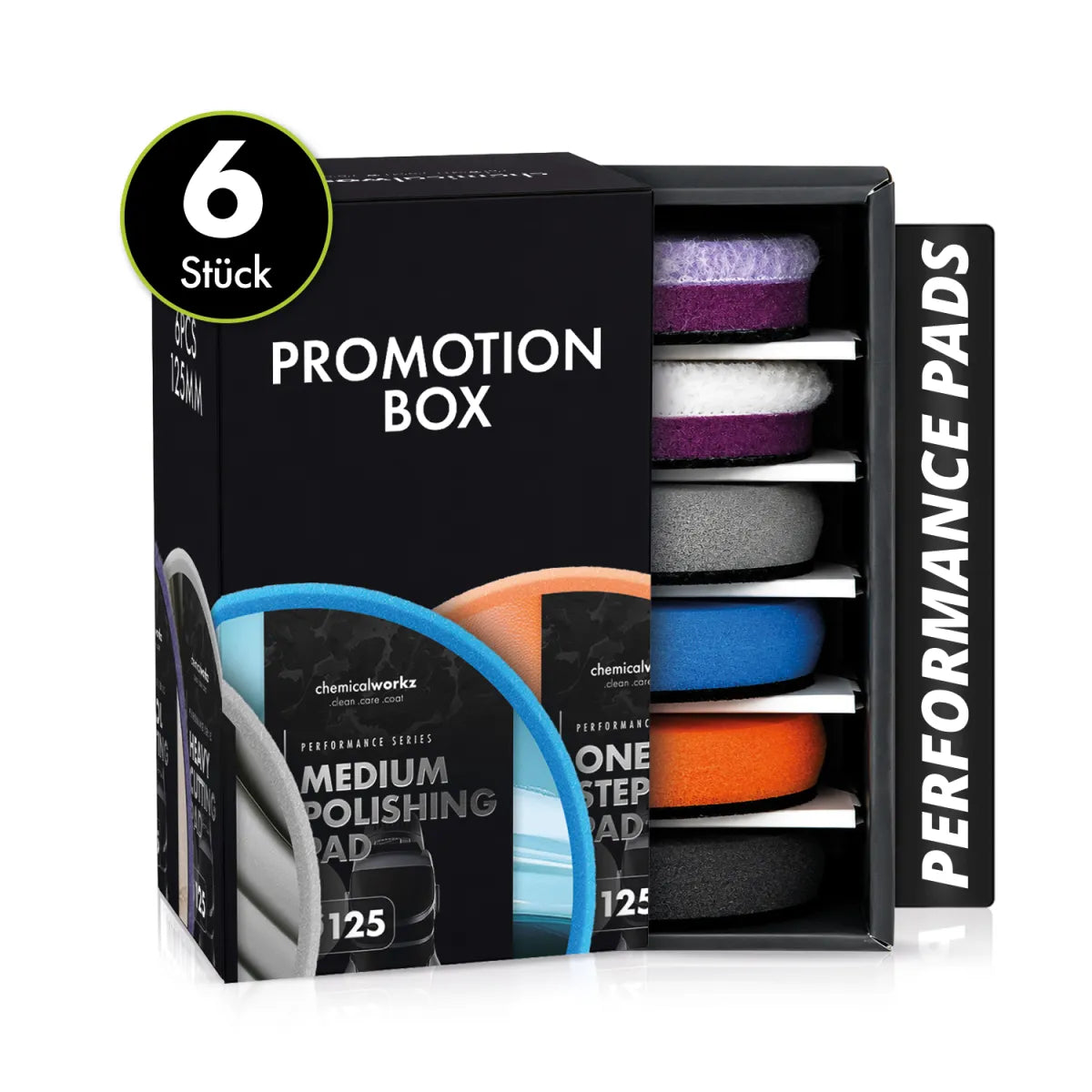 chemicalworkz Performance Pads Promotion Box 125 mm 6-teilig