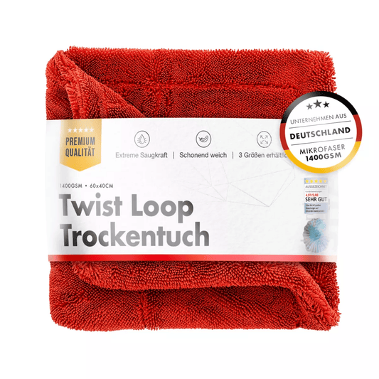 chemicalworkz Shark Twisted Loop Towel 1400GSM Rot Trockentuch 40x40cm