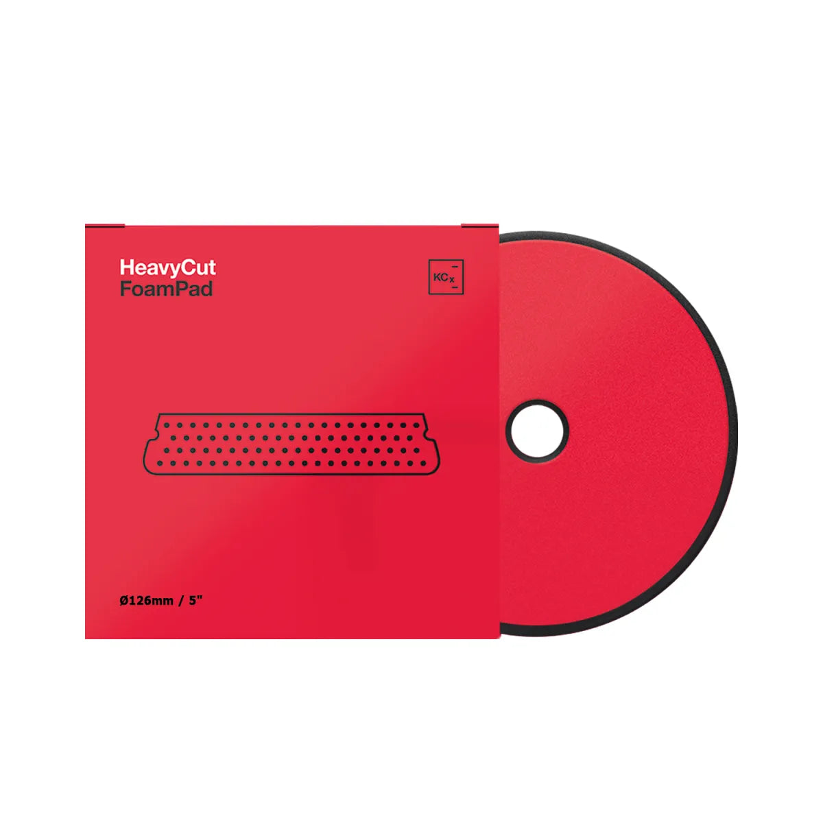 Koch Chemie Heavy Cut Foam Pad 126 mm rotes Polierpad